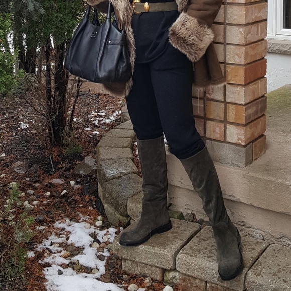 Laura Bellariva sage suede boots - Picture 3 of 11